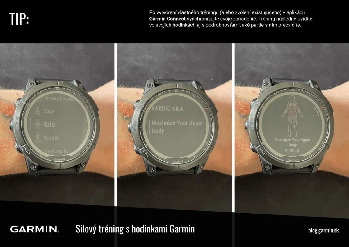 Silový tréning - hodinky Garmin