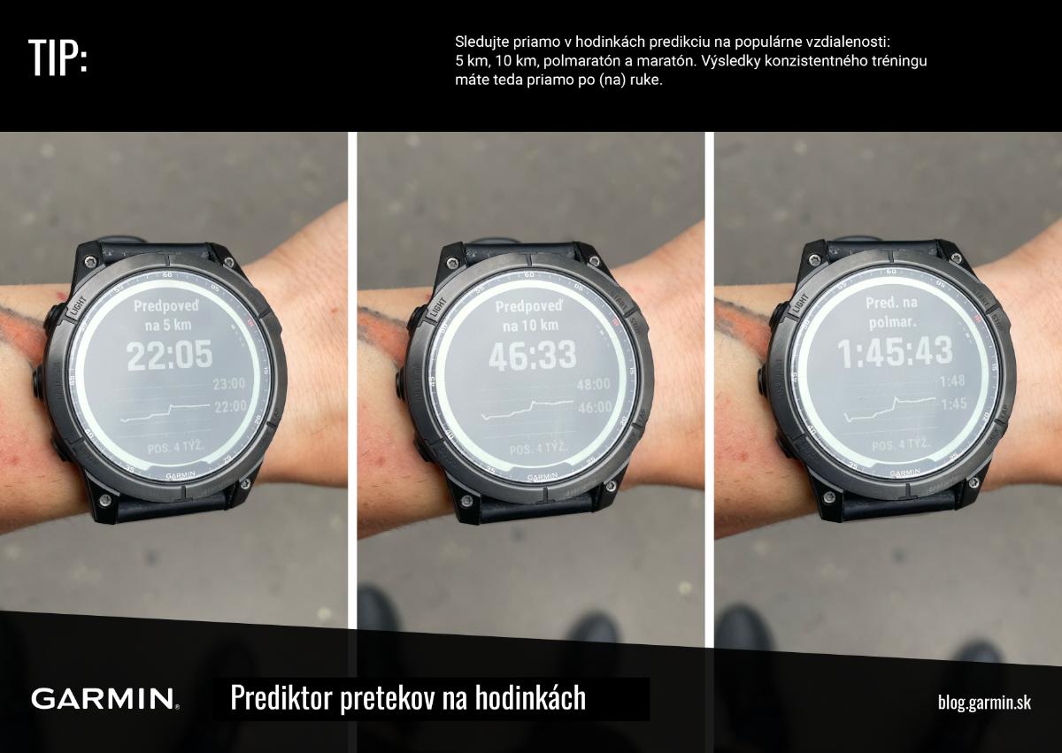Prediktor pretekov v&nbsp;športových hodinkách Garmin