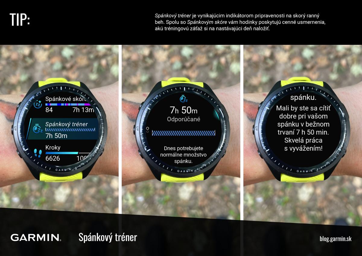 funkcia spánkový tréner v&nbsp;športových hodinkách Garmin