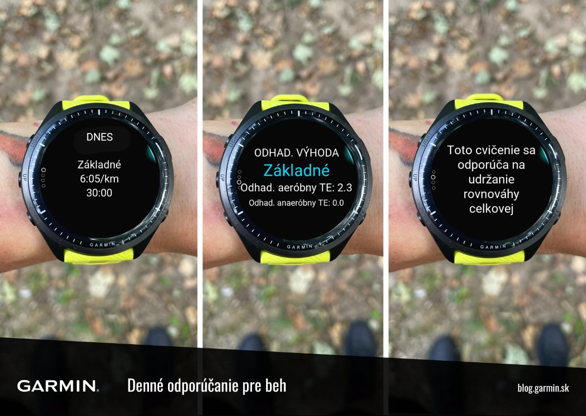 Športové hodinky Garmin - denné odporúčania pre&nbsp;beh