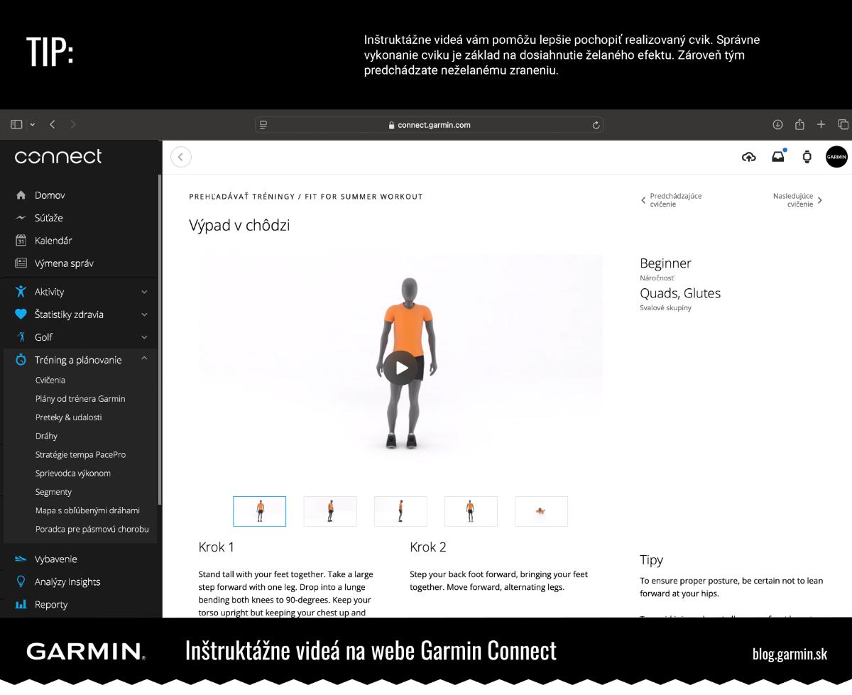 cviky v&nbsp;tehotenstve - inštruktážne video v&nbsp;Garmin Connect