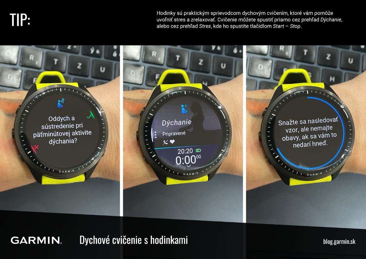 Športové hodinky - dychové cvičenia s&nbsp;hodinkami